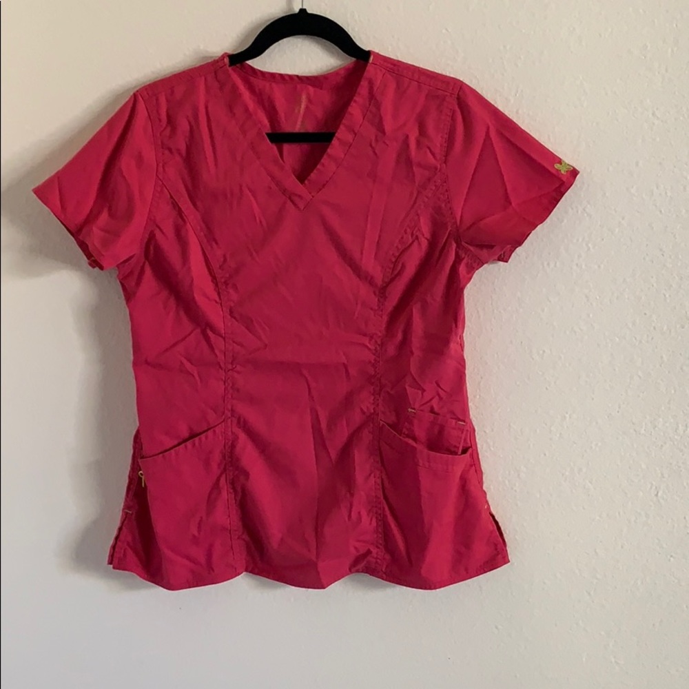 Hot Pink Scrub Top